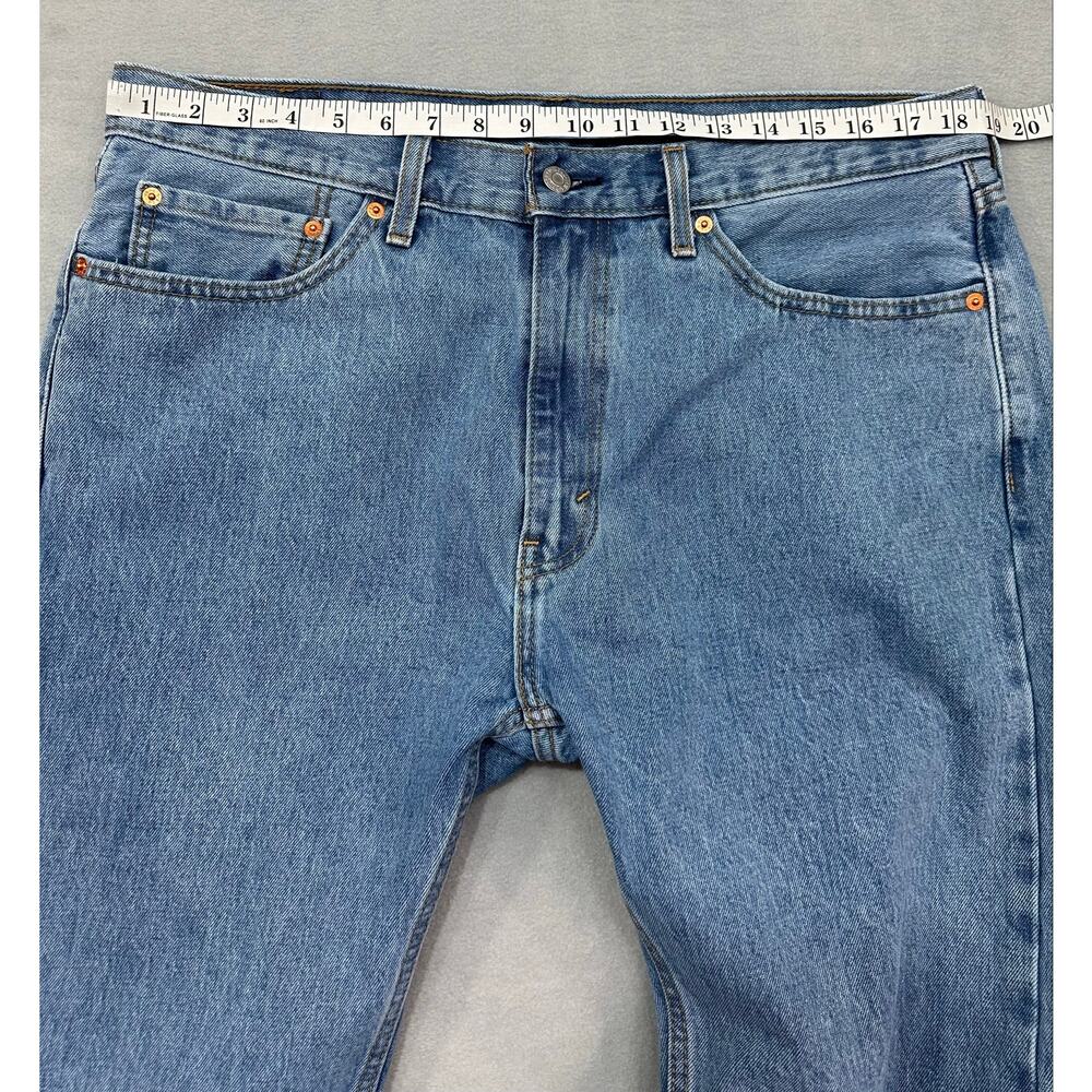 Levi’s 505 Regular Fit Light Wash Straight Leg Jeans Men’s 36x30 - Picture 7 of 12